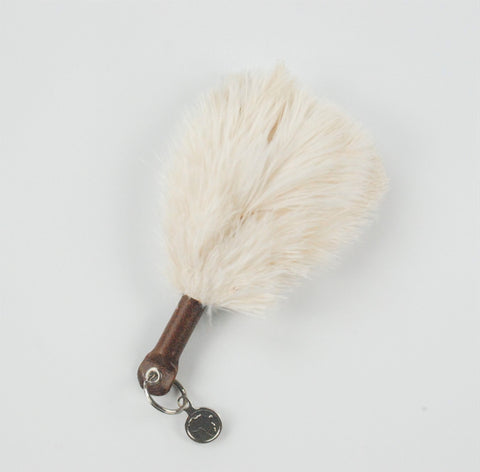 fluffi ostrich feather keyring bag charm 