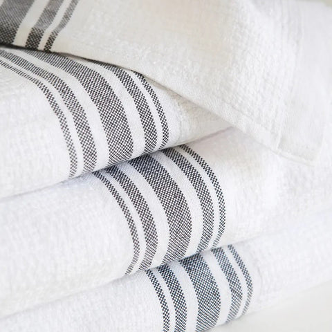 Mungo Willow Weave Towel <br/> CHARCOAL